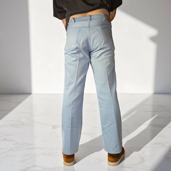 VTG Big Yank Jeans Light‎ Blue 34x28.5 High-Waisted Wide-Leg Denim 1970s USA - Picture 5 of 15